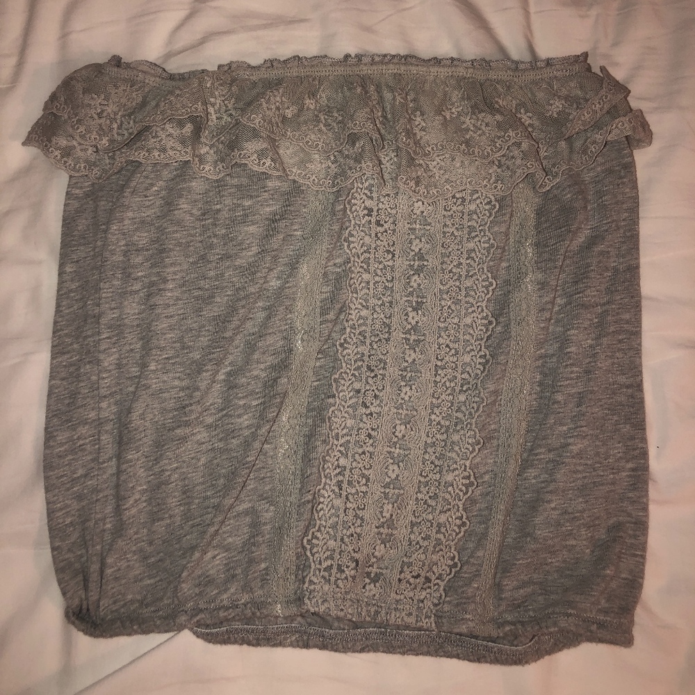 Aeropostale strapless ruffled shirt